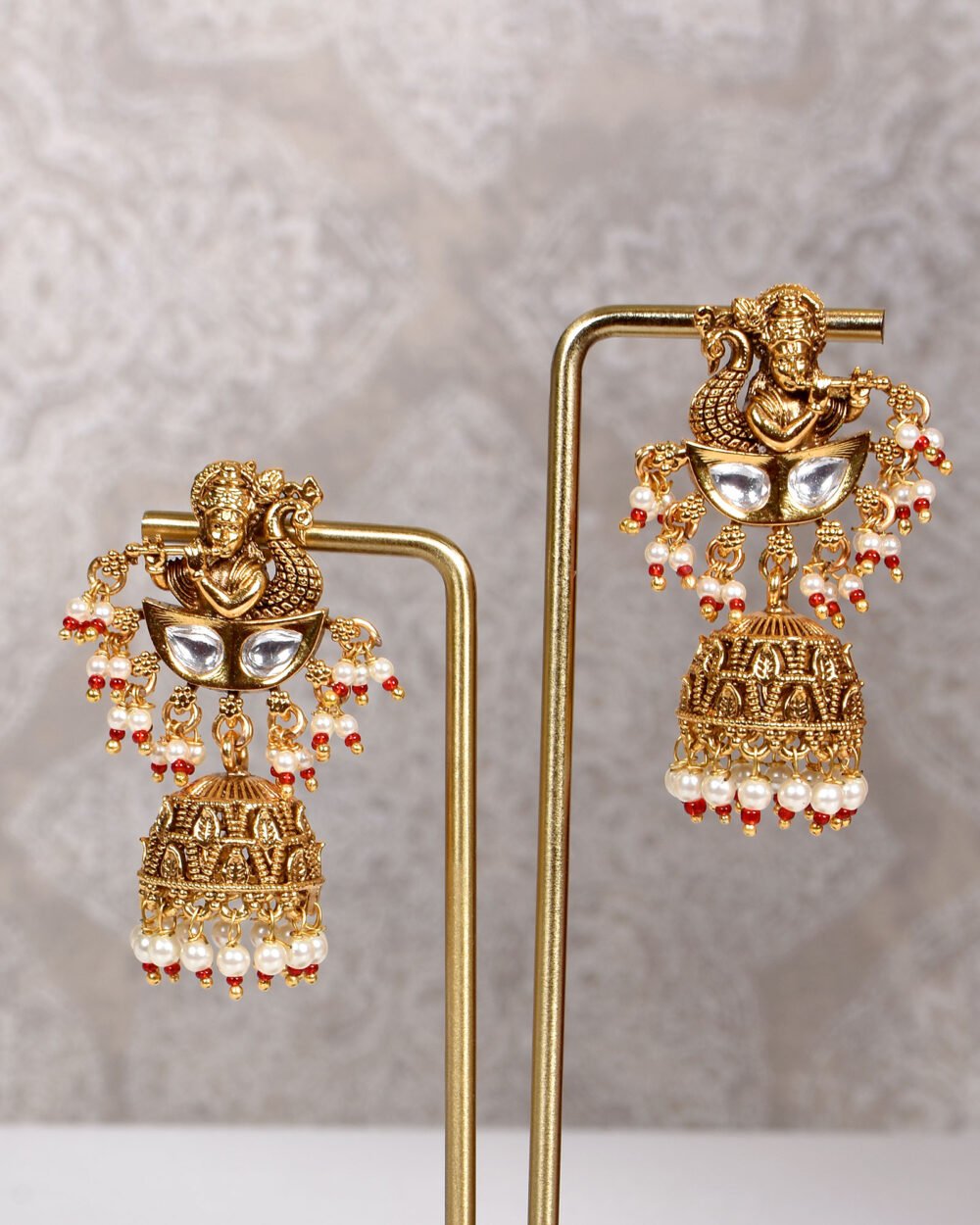 Kunj Antique Temple Necklace Set - Image 4