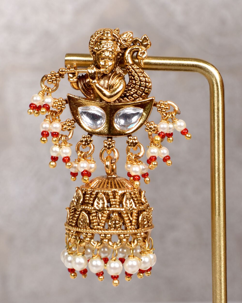 Kunj Antique Temple Necklace Set - Image 5