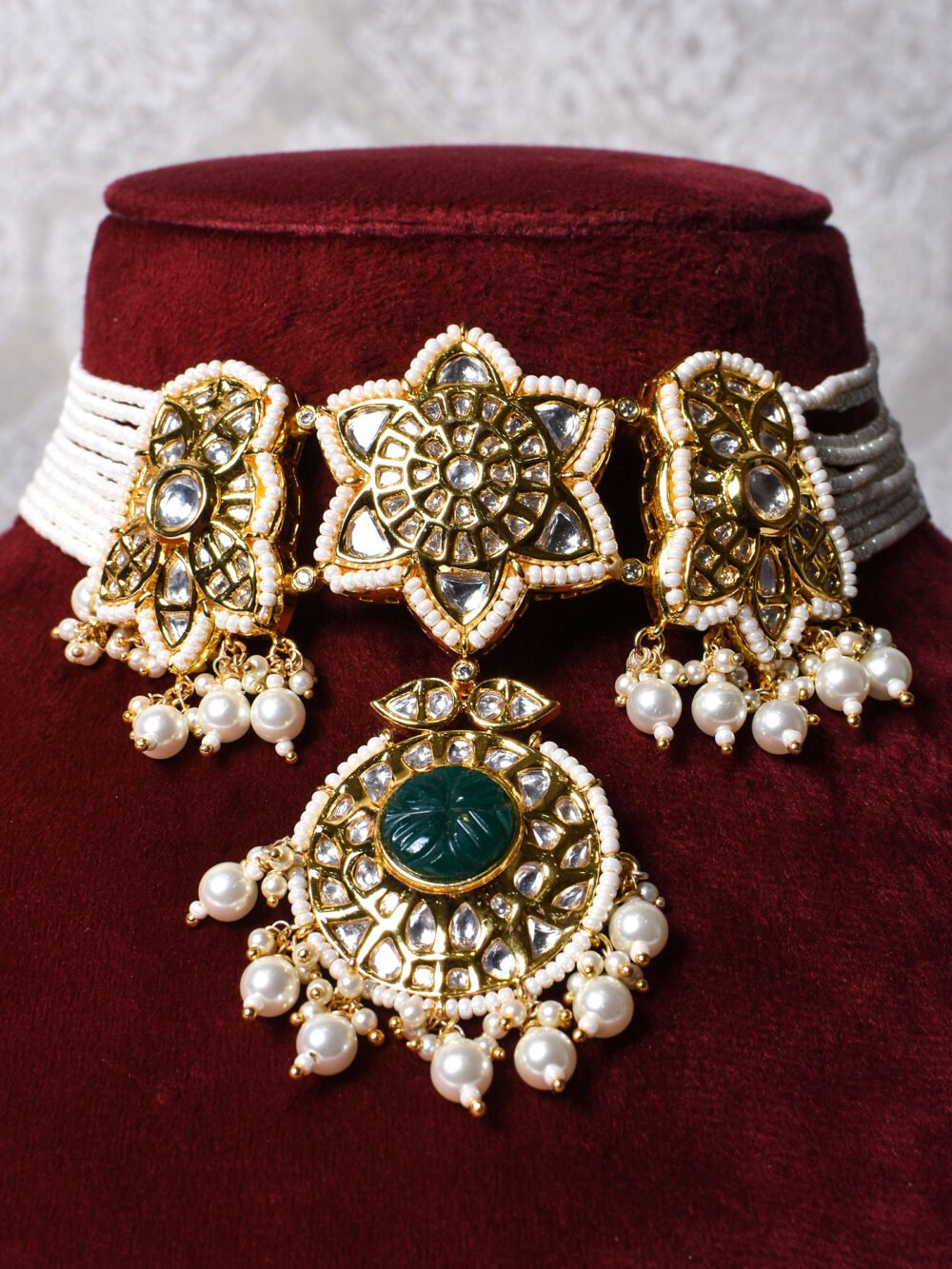 Maanavika Polki Choker Set - Image 2