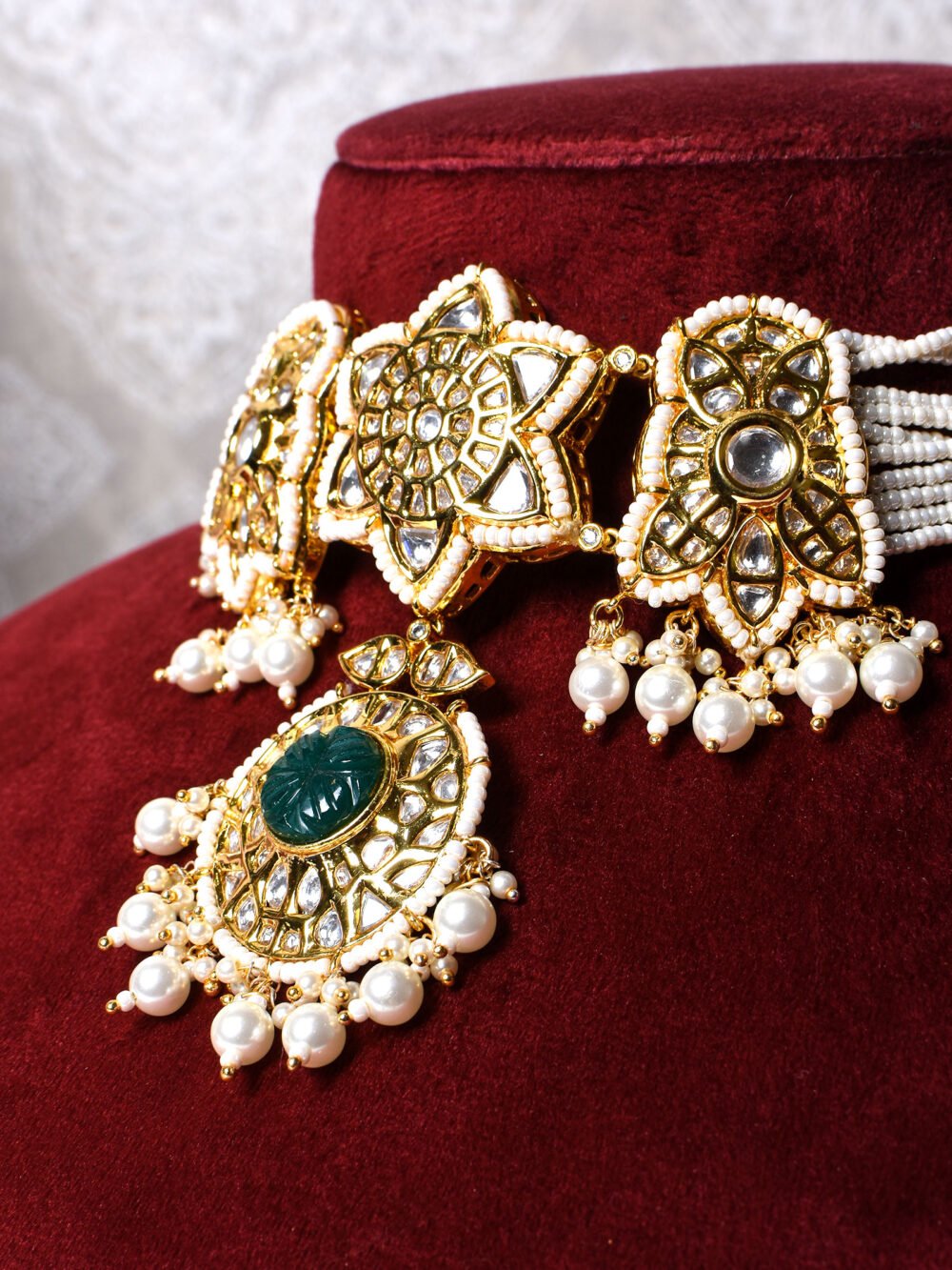 Maanavika Polki Choker Set - Image 3