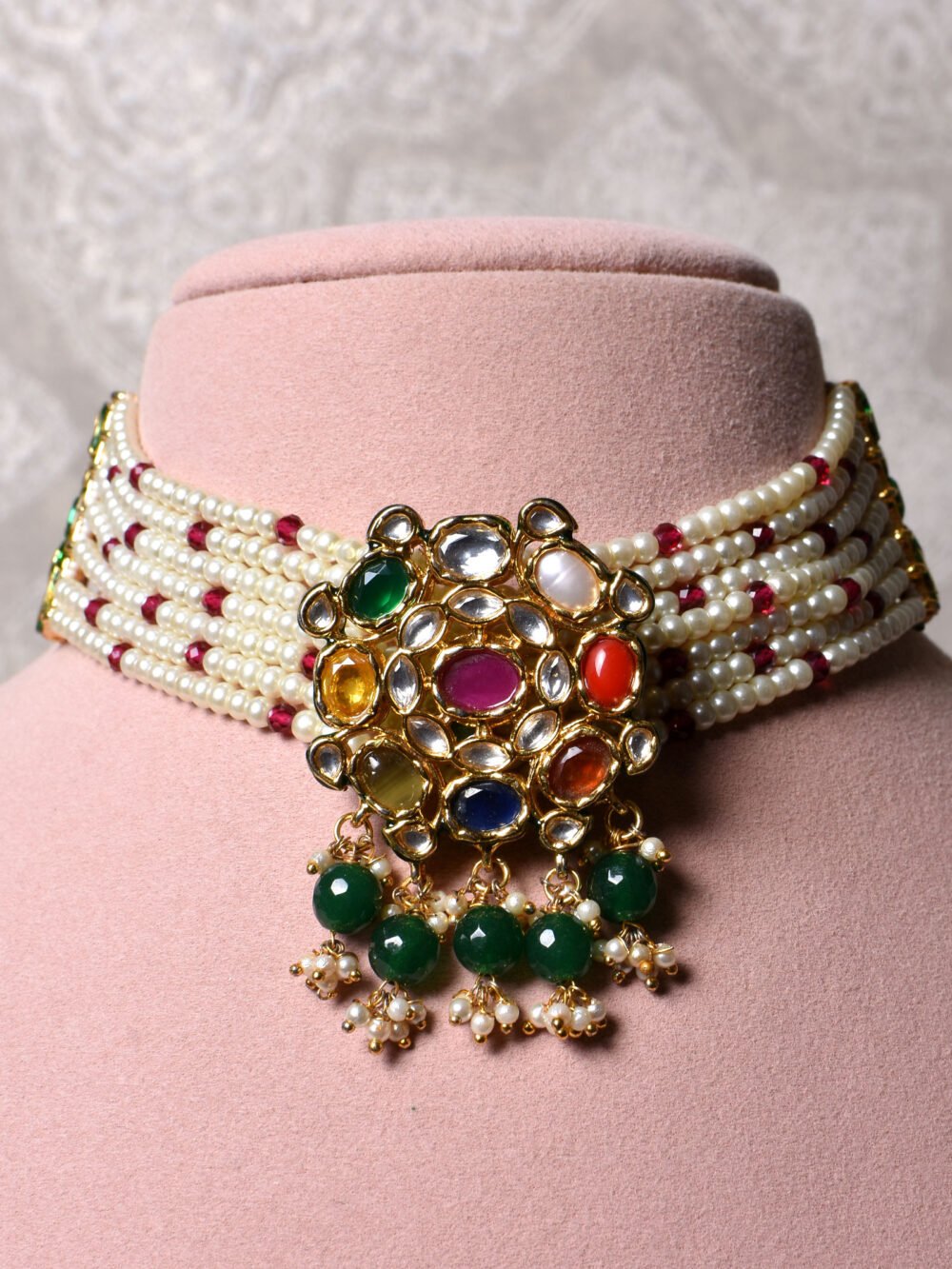 Navina Polki Navratan Choker Set