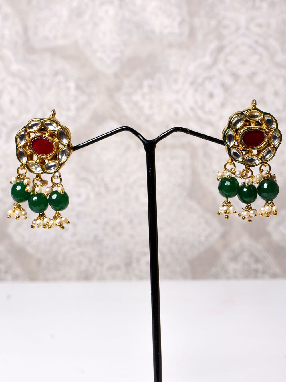 Navina Polki Navratan Choker Set - Image 5