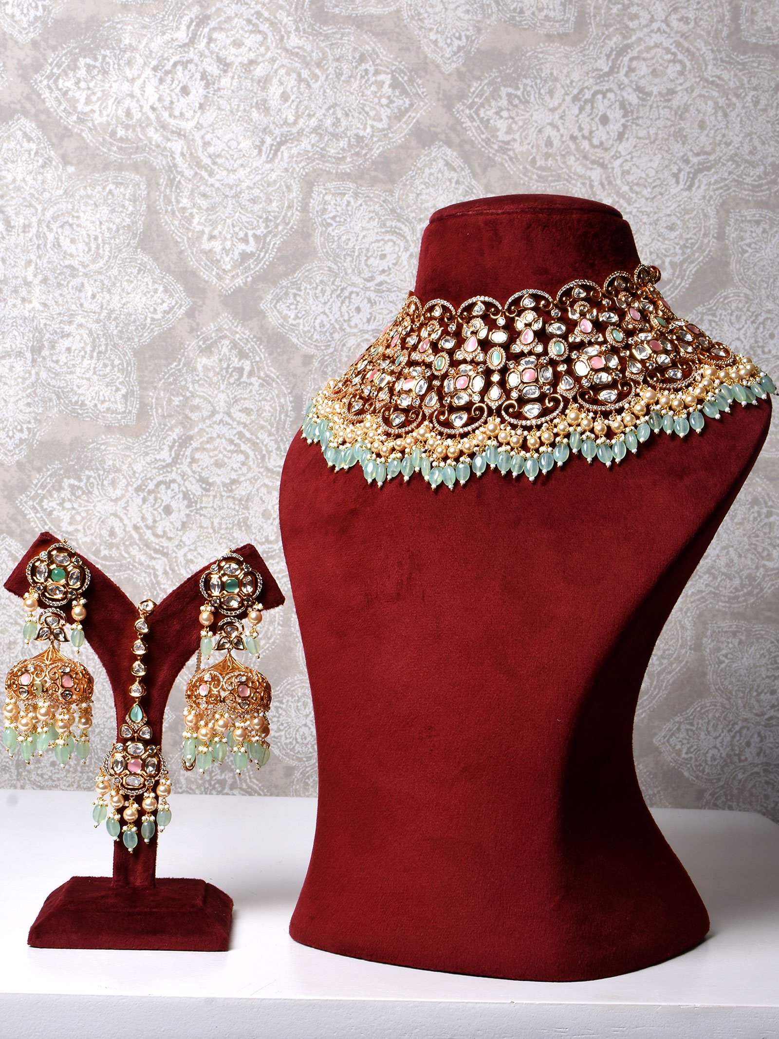 Aashiyana Polki Bridal Necklace Set
