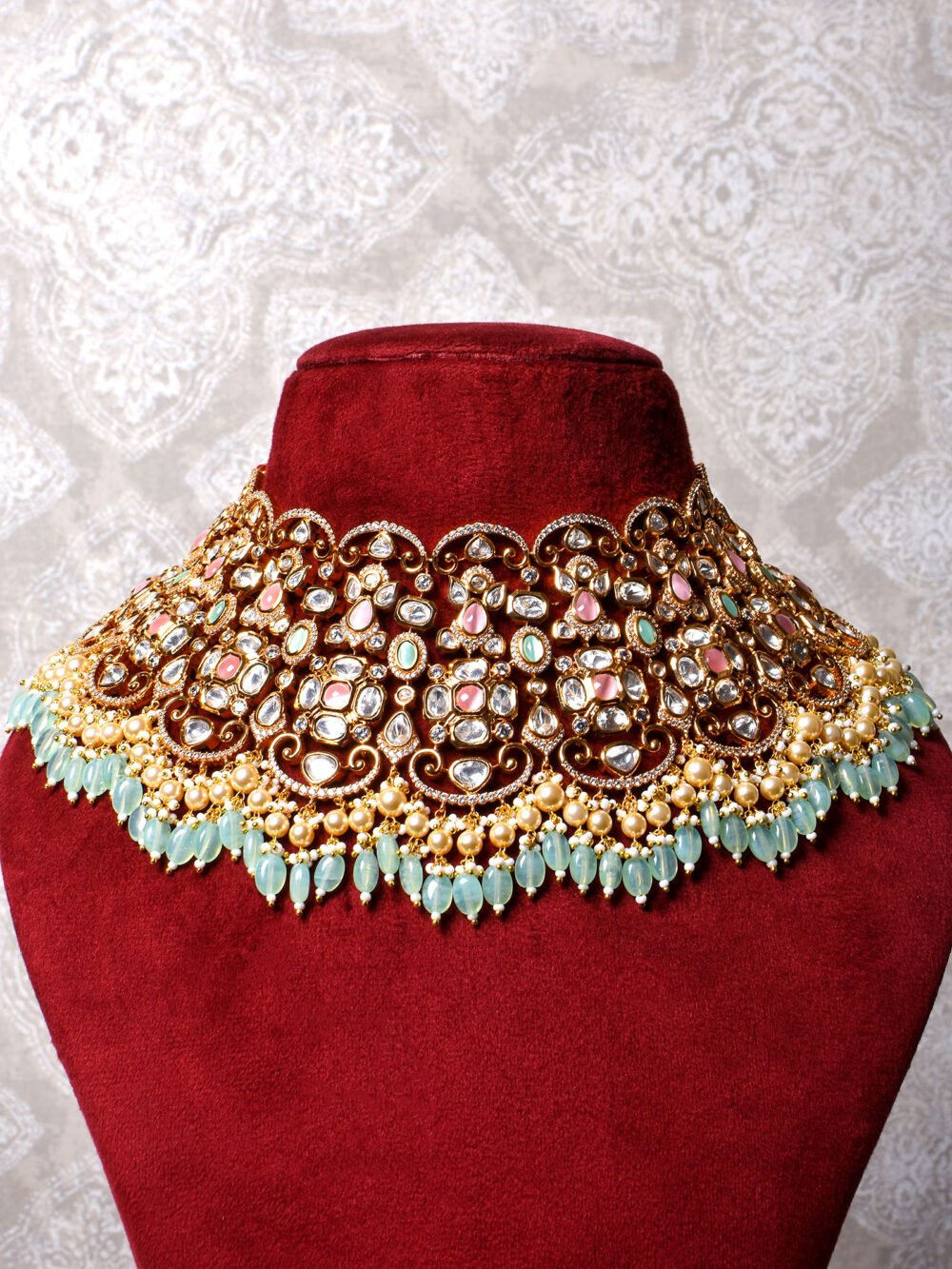Aashiyana Polki Bridal Necklace Set - Image 2