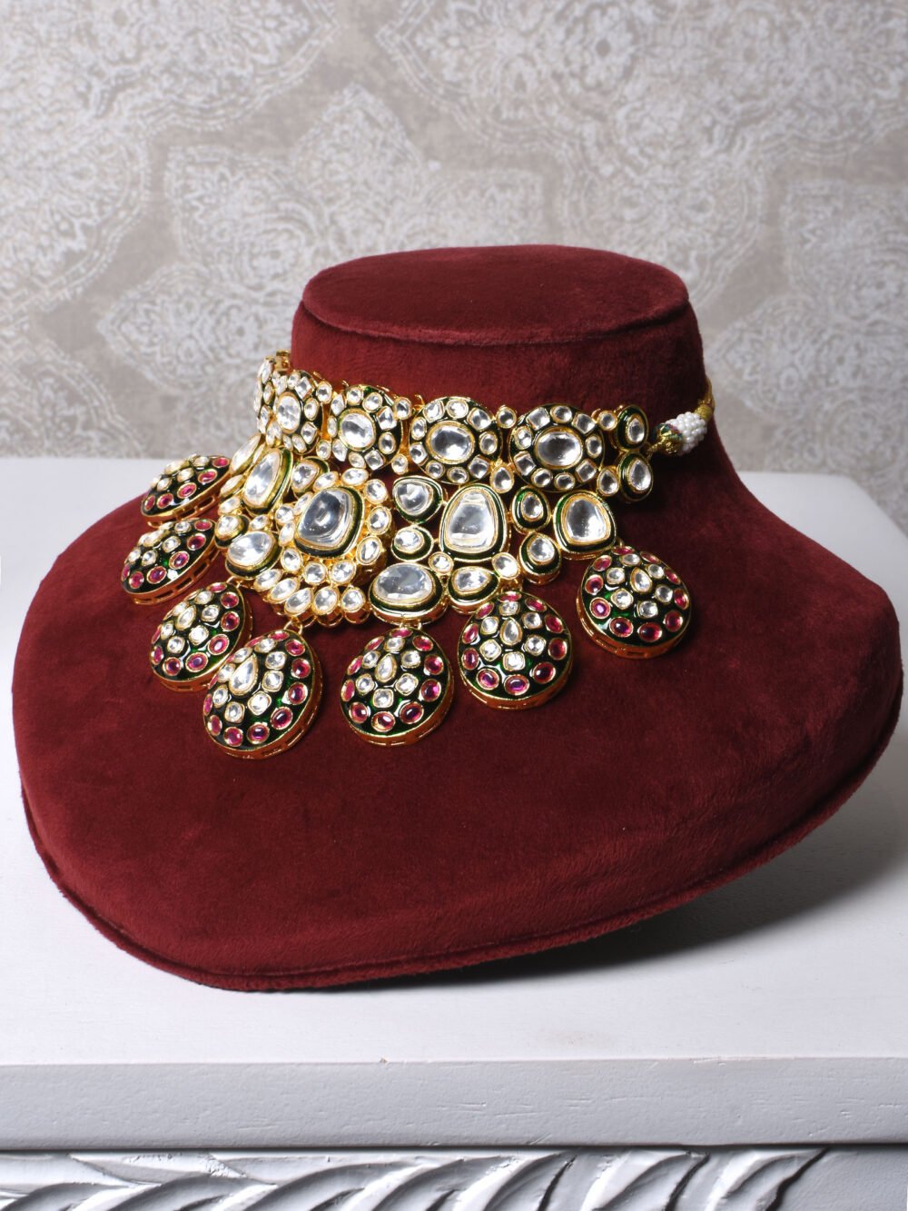 Ishanvi Polki Bridal Necklace Set - Image 4