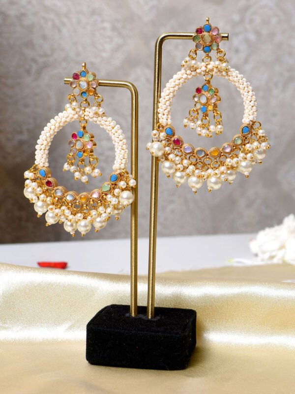 Alya Chandbali Earrings - Multicolor