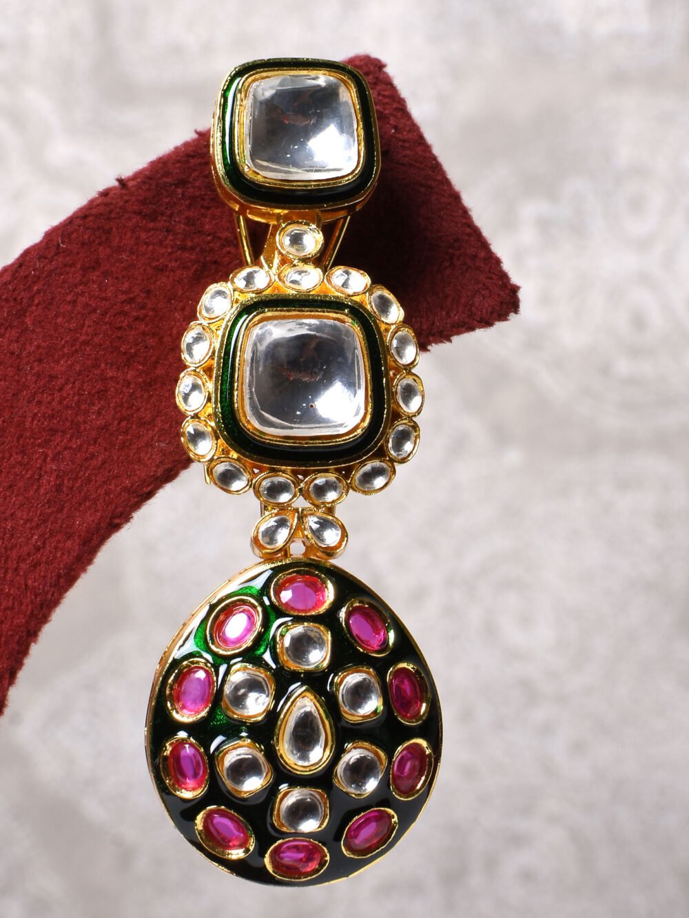 Ishanvi Polki Bridal Necklace Set - Image 6