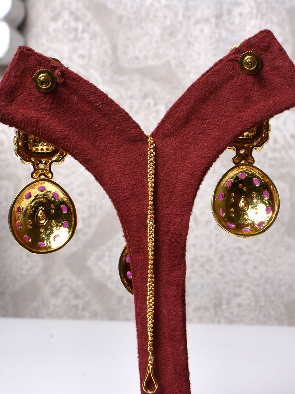 Ishanvi Polki Bridal Necklace Set - Image 7