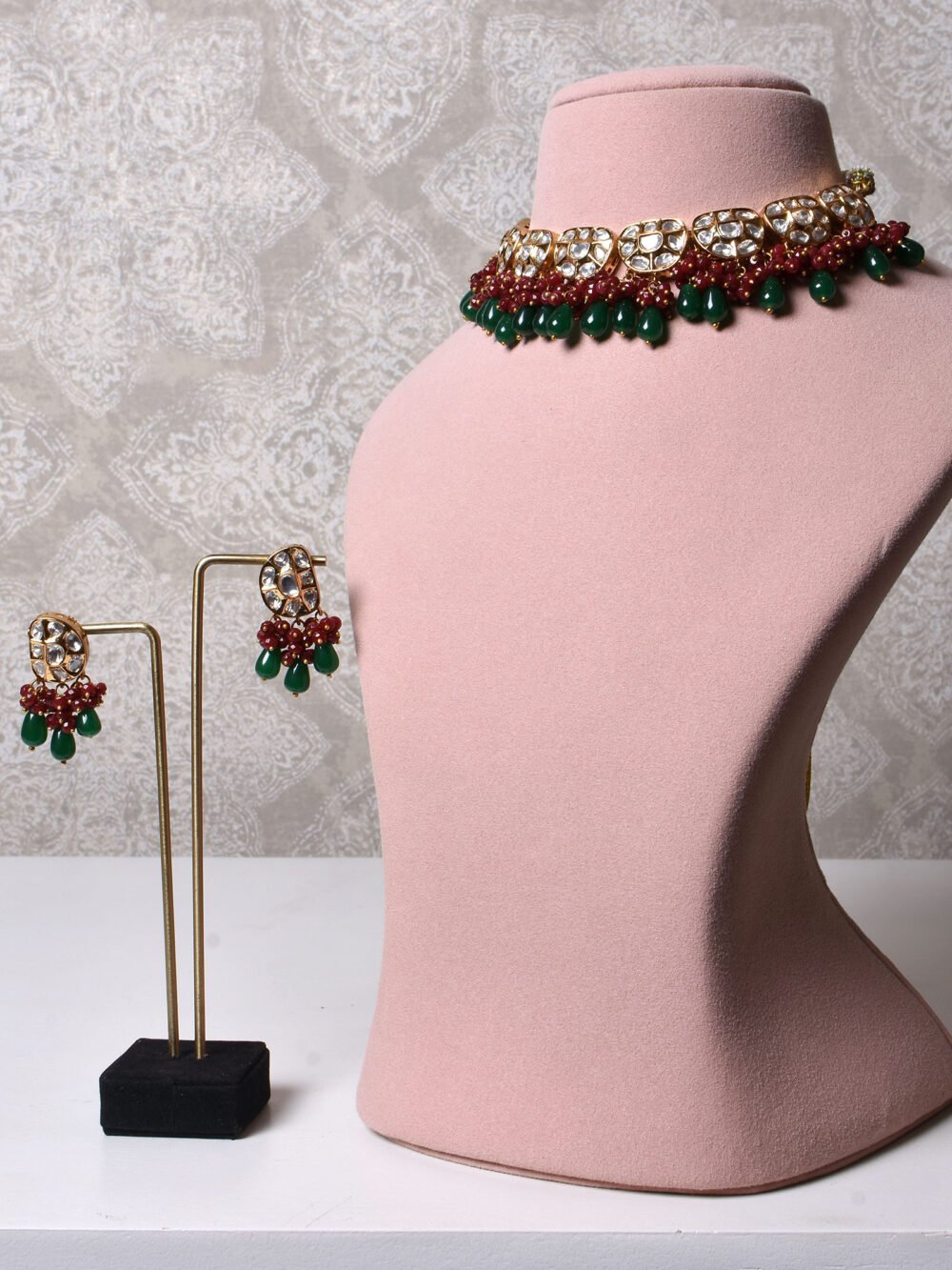 Kaveri Polki Necklace Set - Image 4