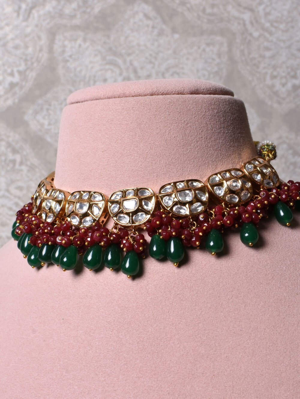 Kaveri Polki Necklace Set - Image 3