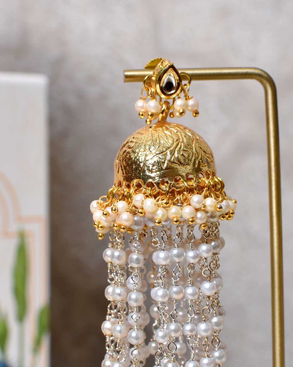 Jiva Oversized Jhumka Earrings - Image 4