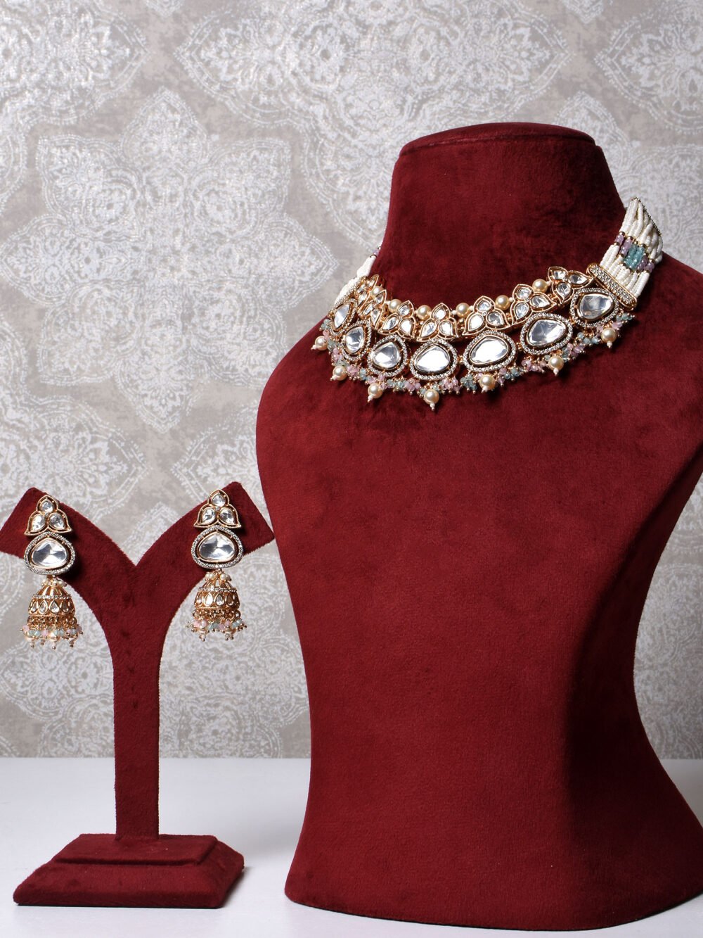 Kashika Polki Necklace Set - Image 2