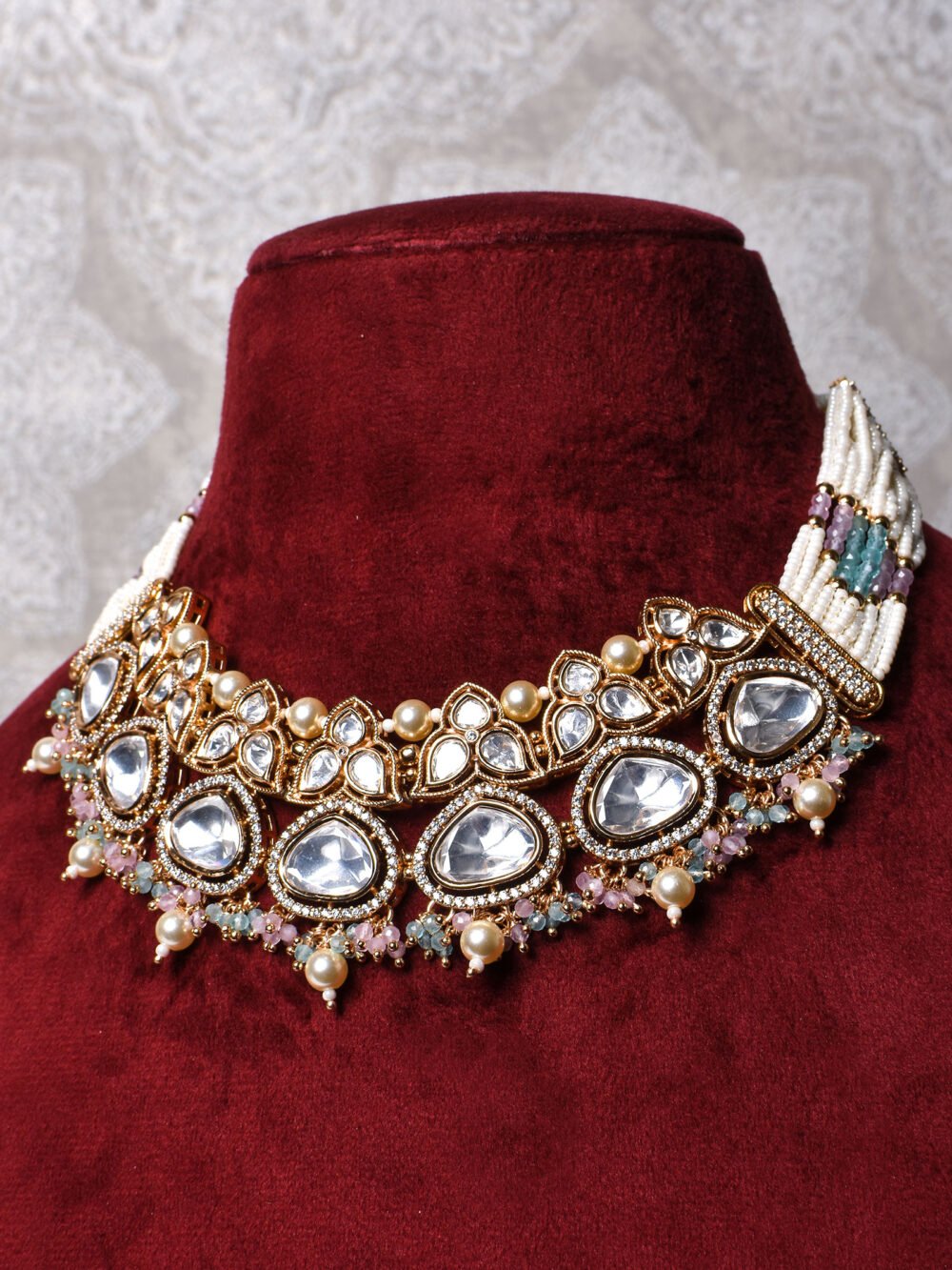 Kashika Polki Necklace Set - Image 3