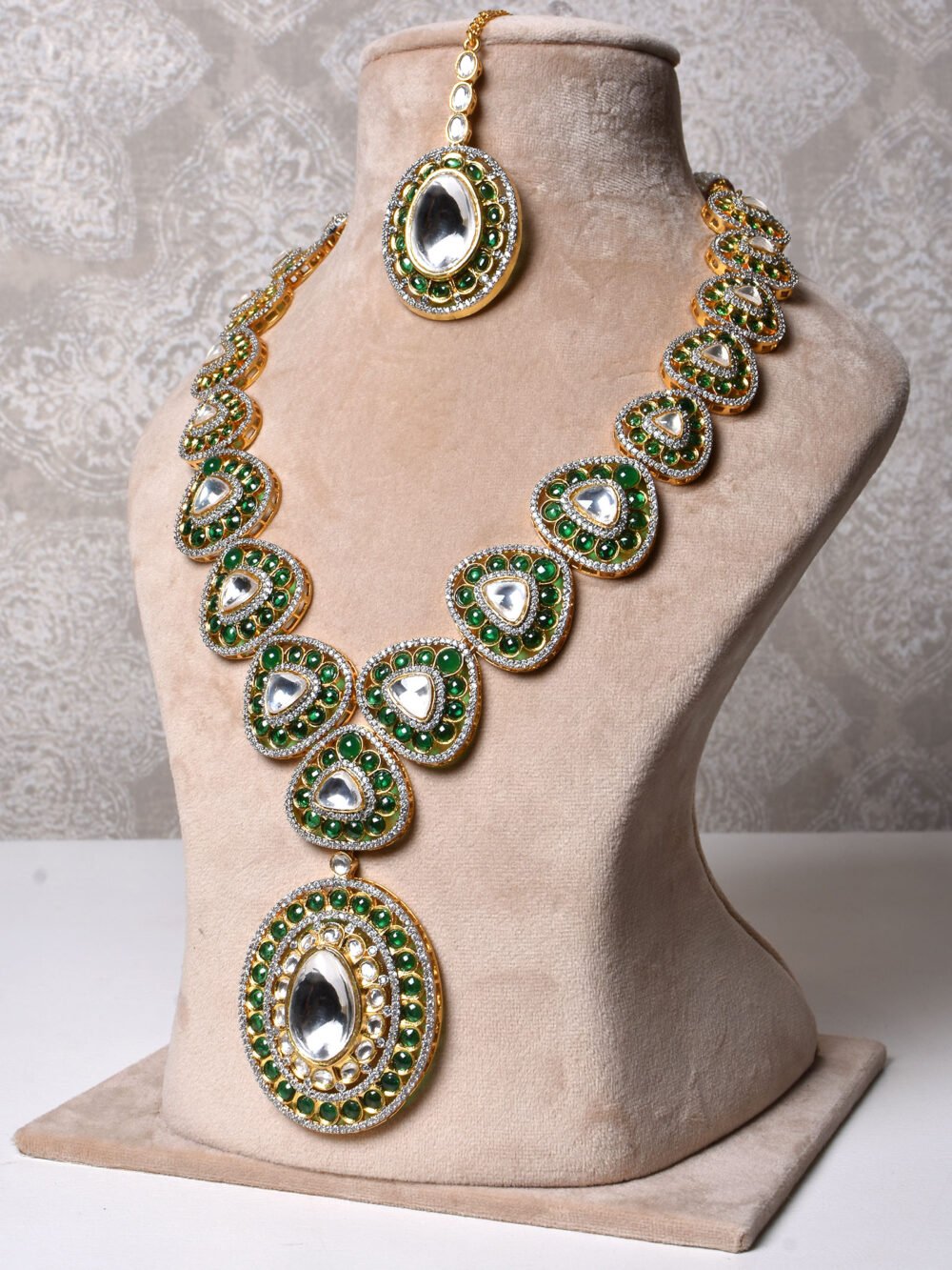 Indrina Polki Necklace Set - Image 2