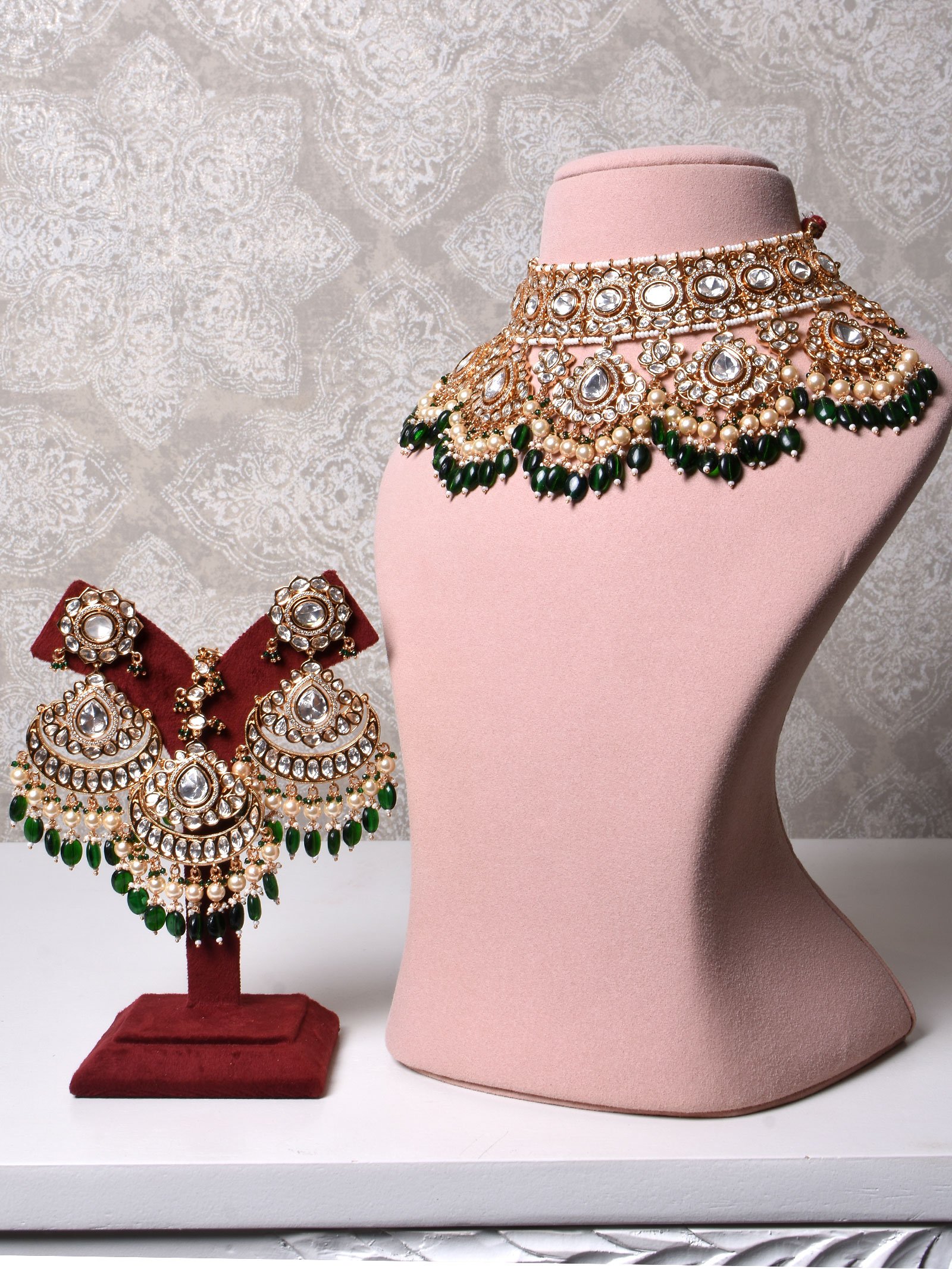 Kamalakshi Polki Bridal Necklace Set