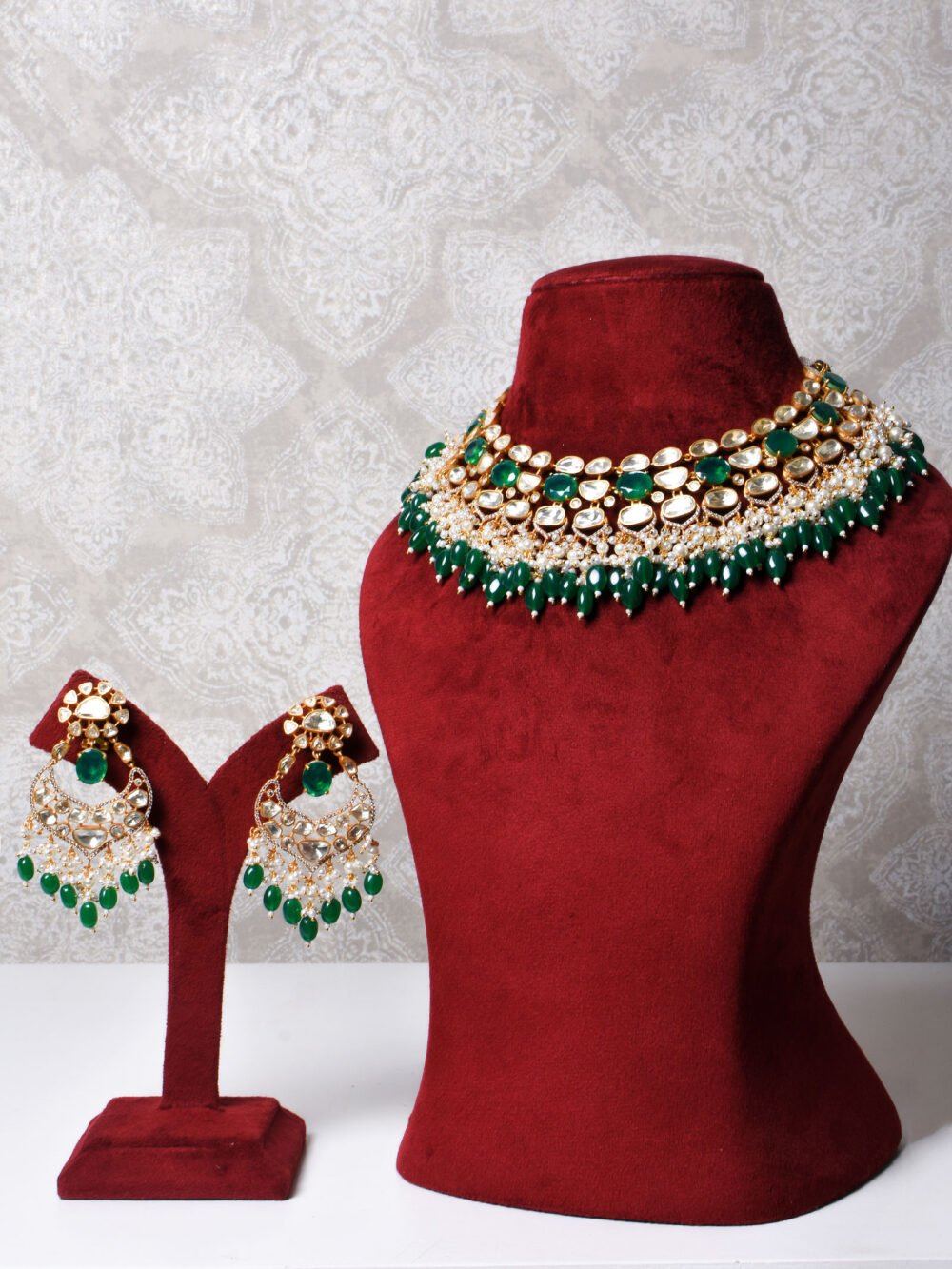 Karunya Polki Necklace Set - Image 2