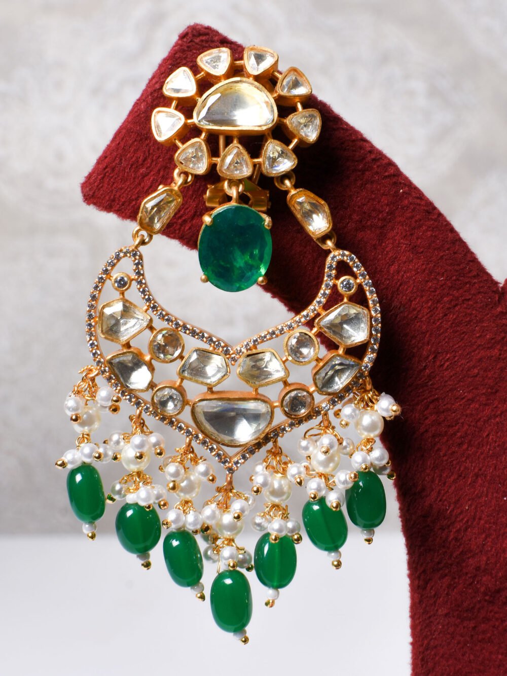 Karunya Polki Necklace Set - Image 5