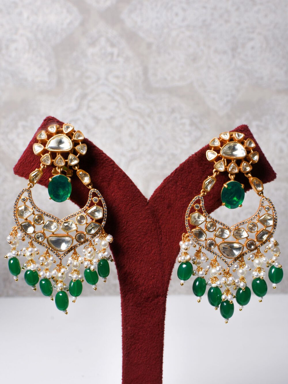 Karunya Polki Necklace Set - Image 4