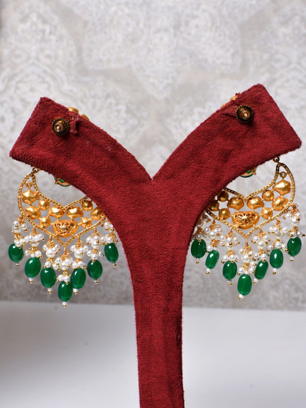 Karunya Polki Necklace Set - Image 6
