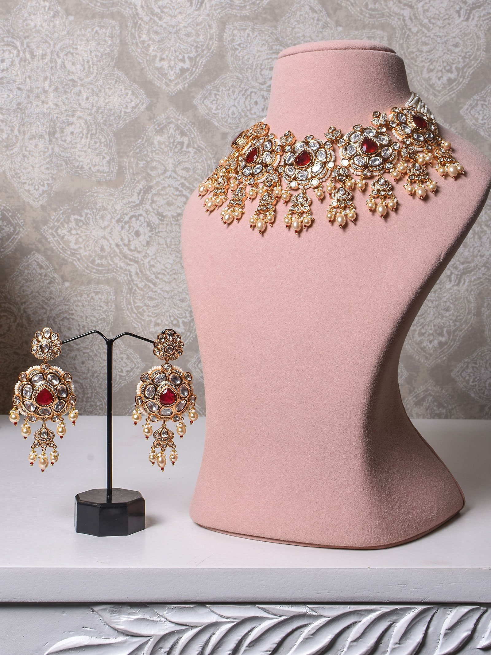 Chandrea Polki Necklace Set