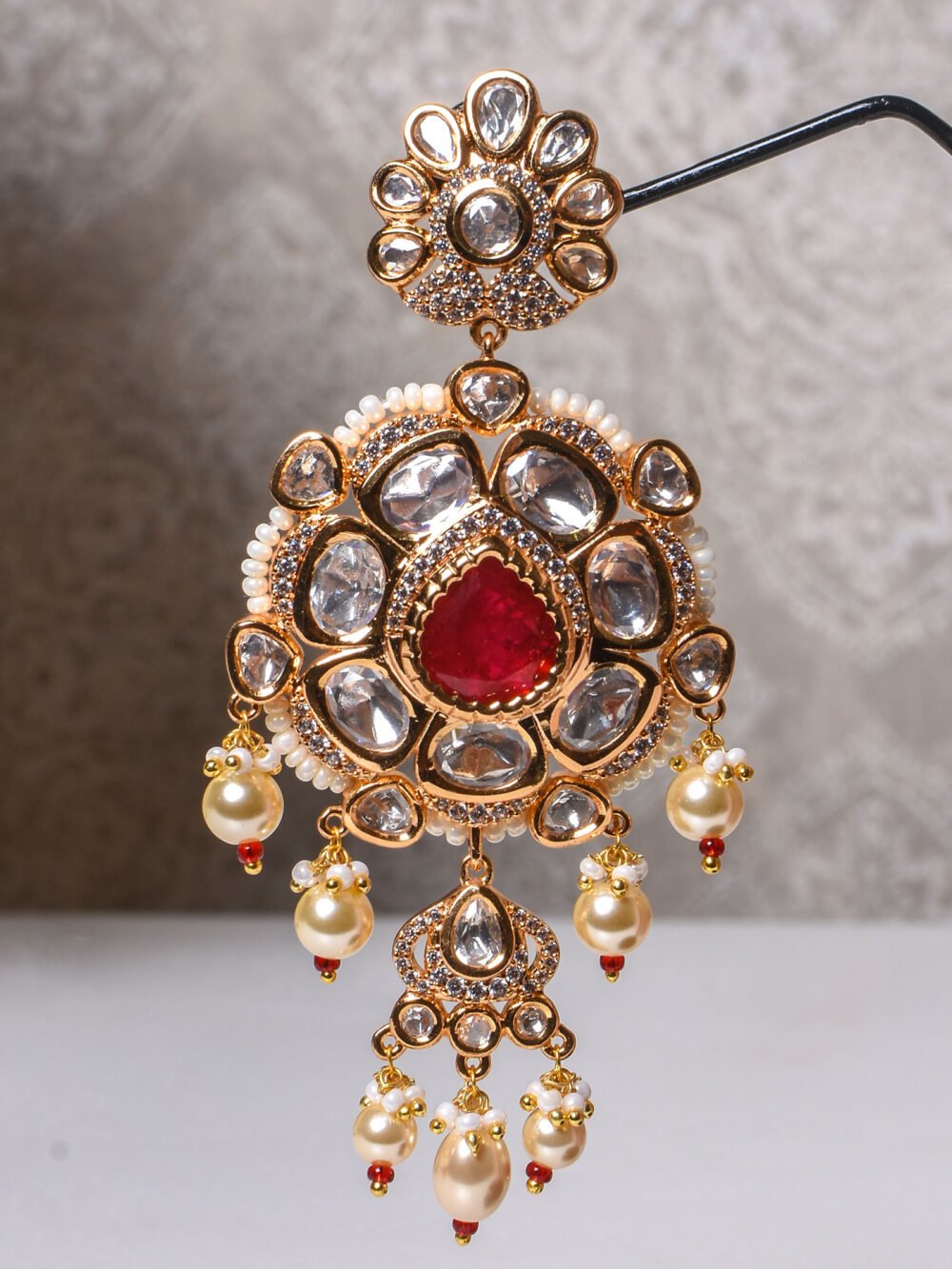 Chandrea Polki Necklace Set - Image 5