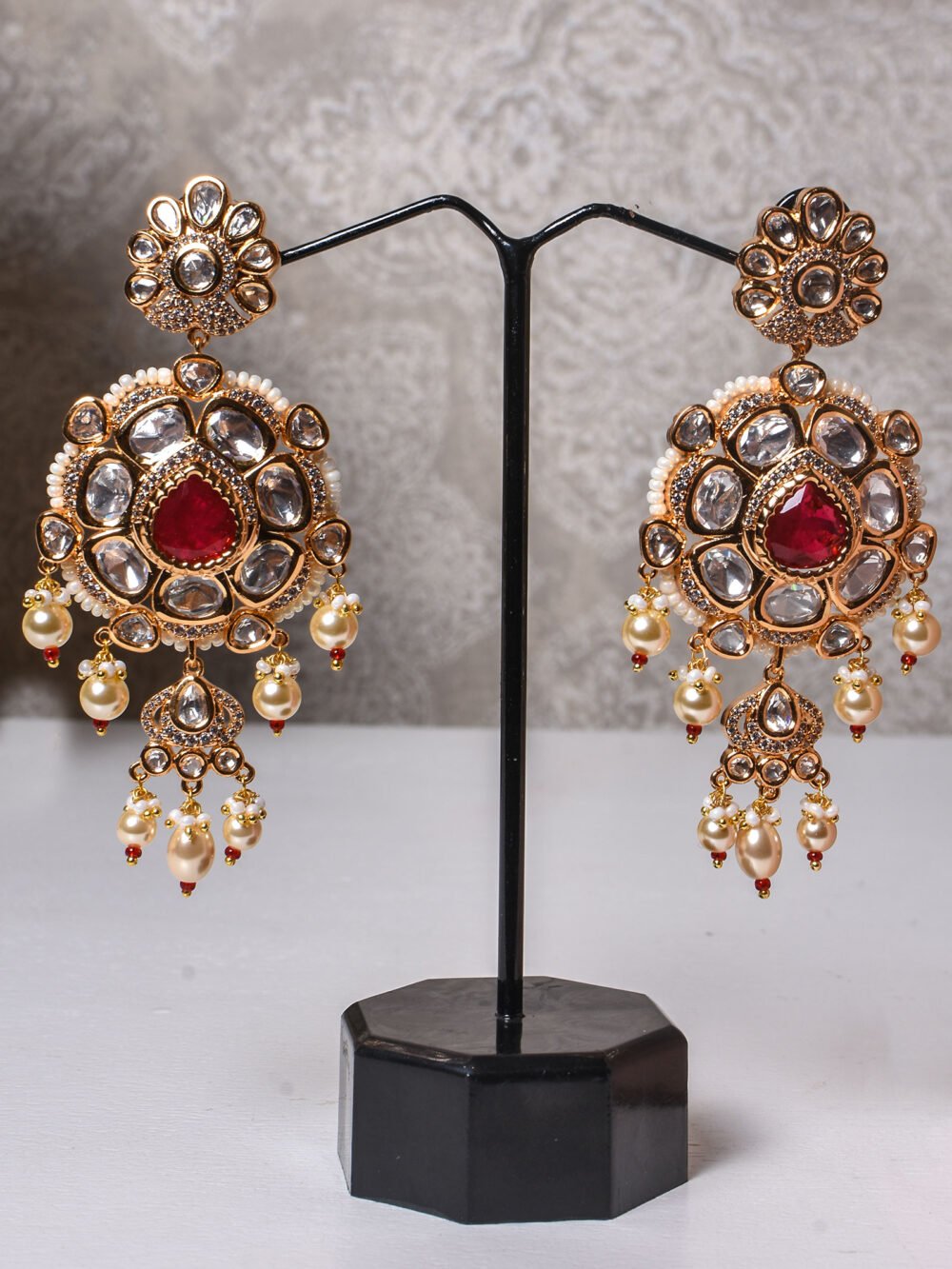 Chandrea Polki Necklace Set - Image 4