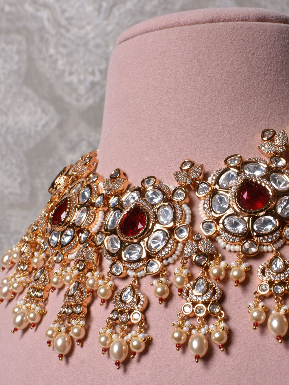 Chandrea Polki Necklace Set - Image 3