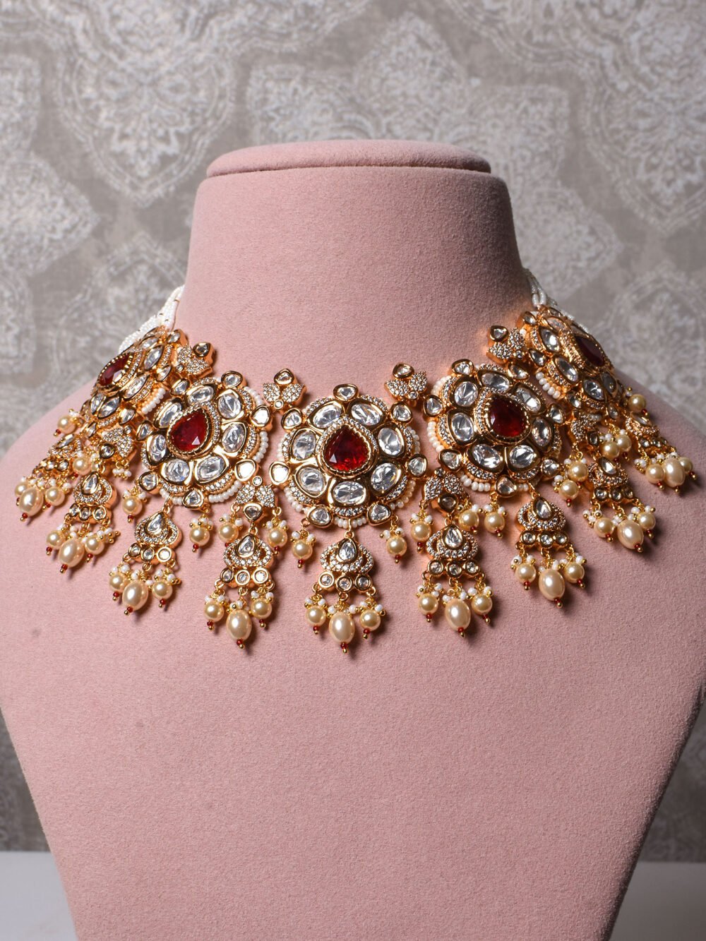 Chandrea Polki Necklace Set - Image 2