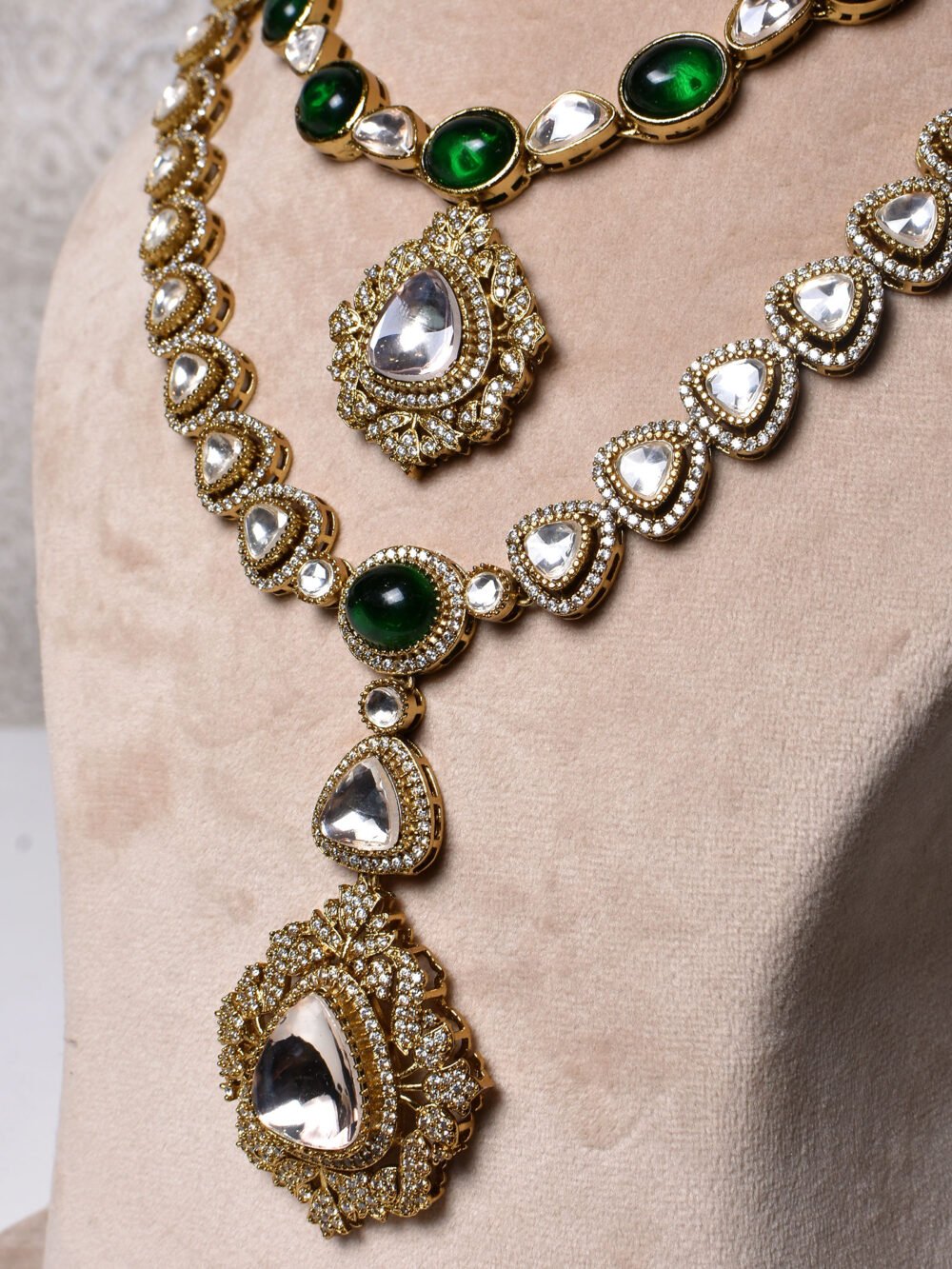 Idika Polki Necklace Set - Image 3