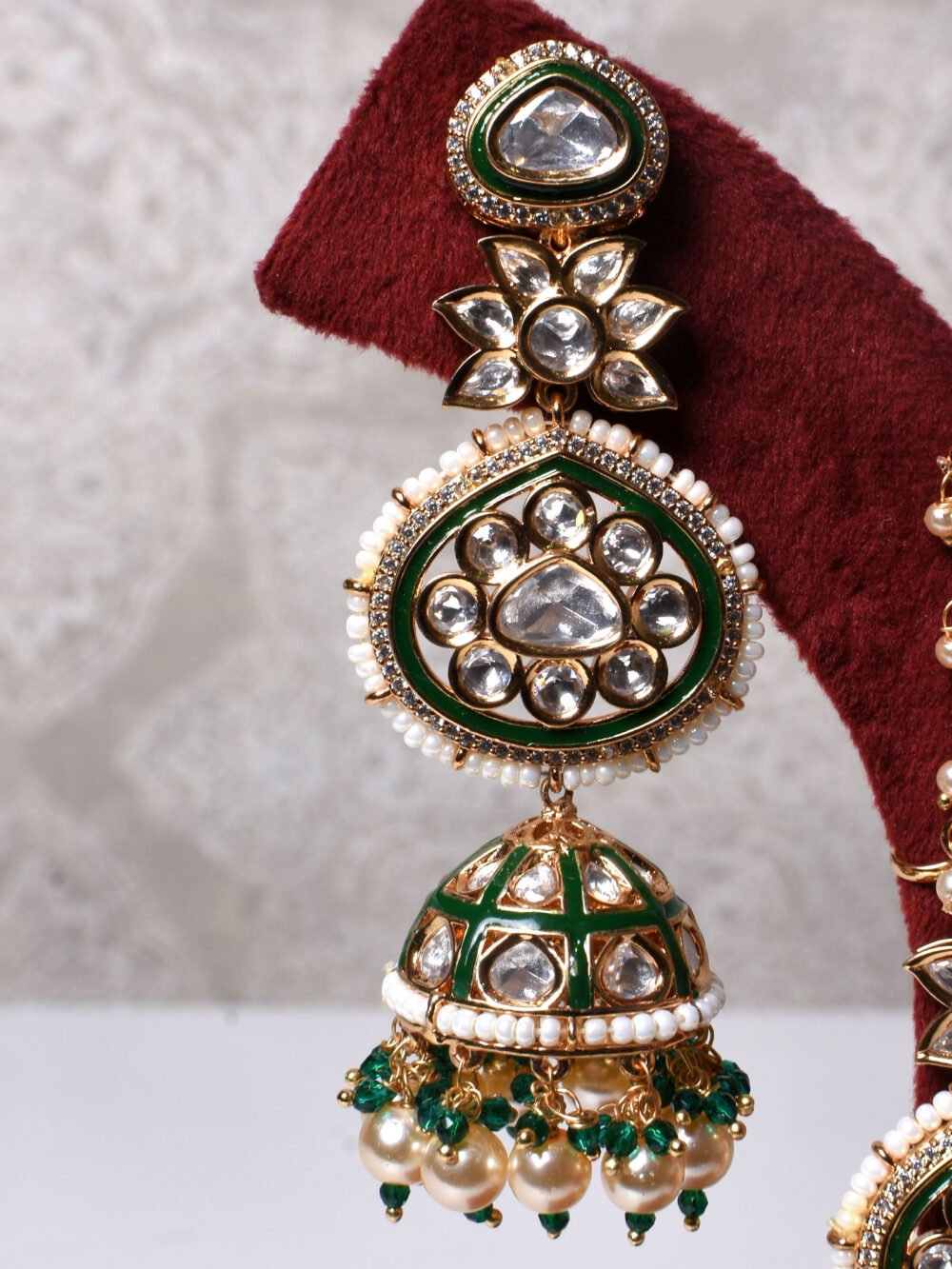 Padmini Polki Bridal Necklace Set - Image 5