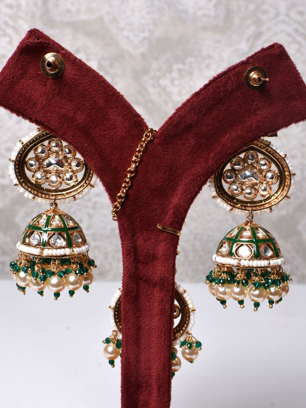 Padmini Polki Bridal Necklace Set - Image 6