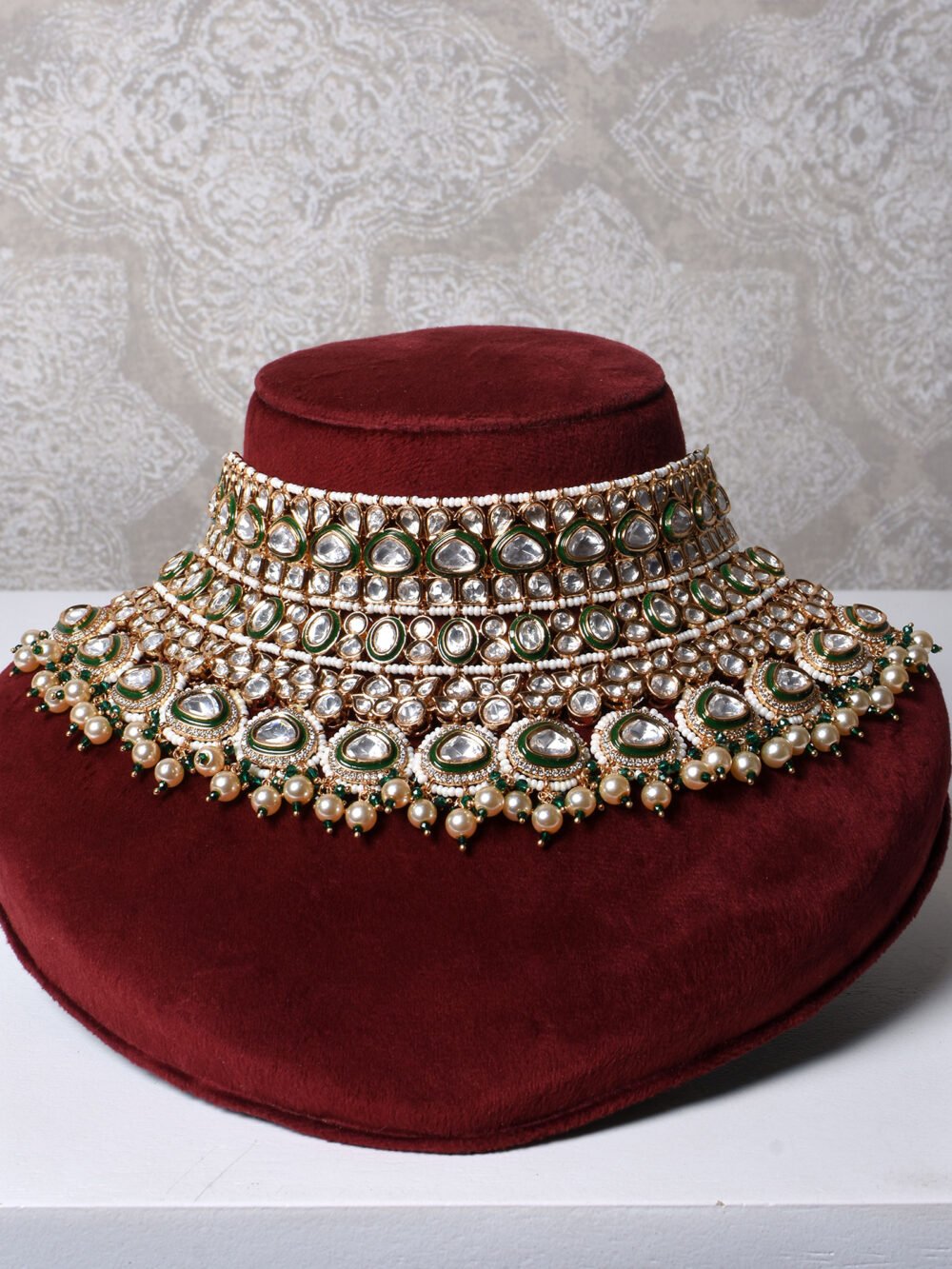 Padmini Polki Bridal Necklace Set - Image 2