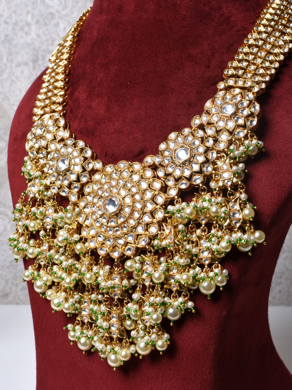 Chitrakshi Polki Bridal Necklace Set - Image 2
