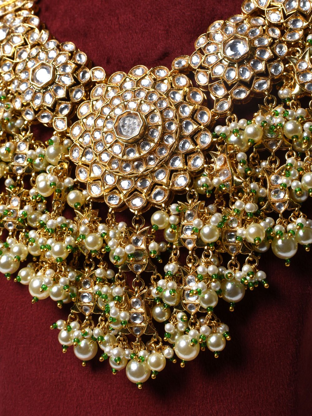 Chitrakshi Polki Bridal Necklace Set - Image 3