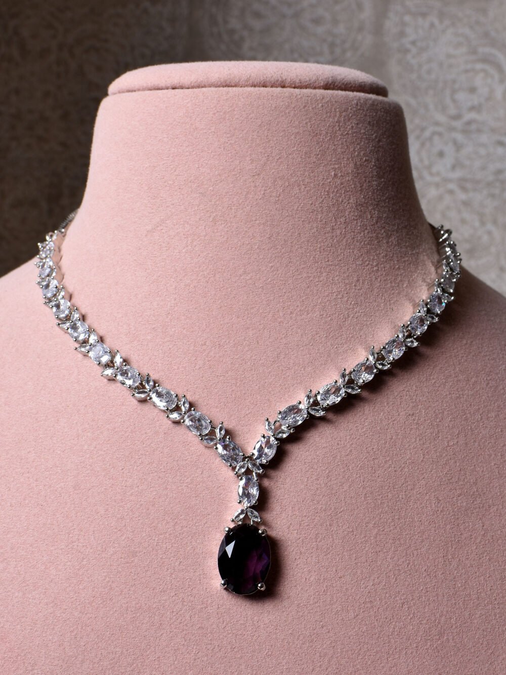 Devina Diamond Pendant Necklace Set Copy