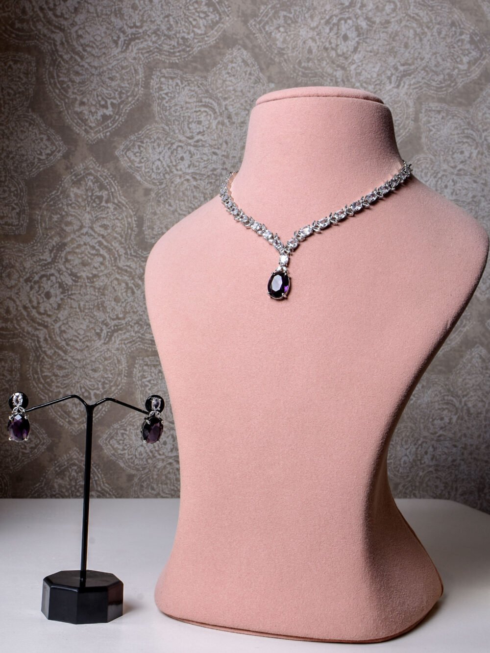 Devina Diamond Pendant Necklace Set Copy - Image 3
