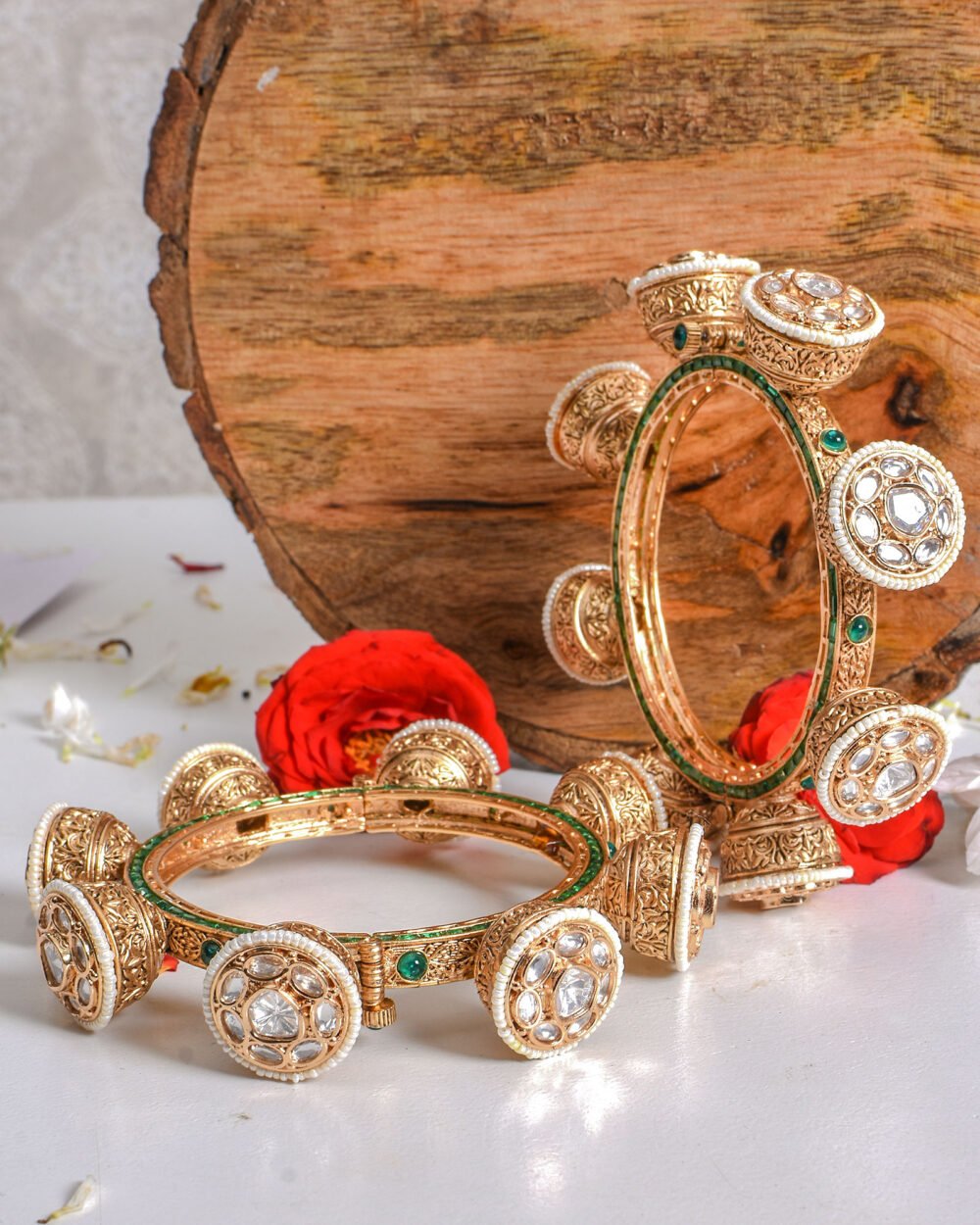 Ryna Polki Pacheli Bangles