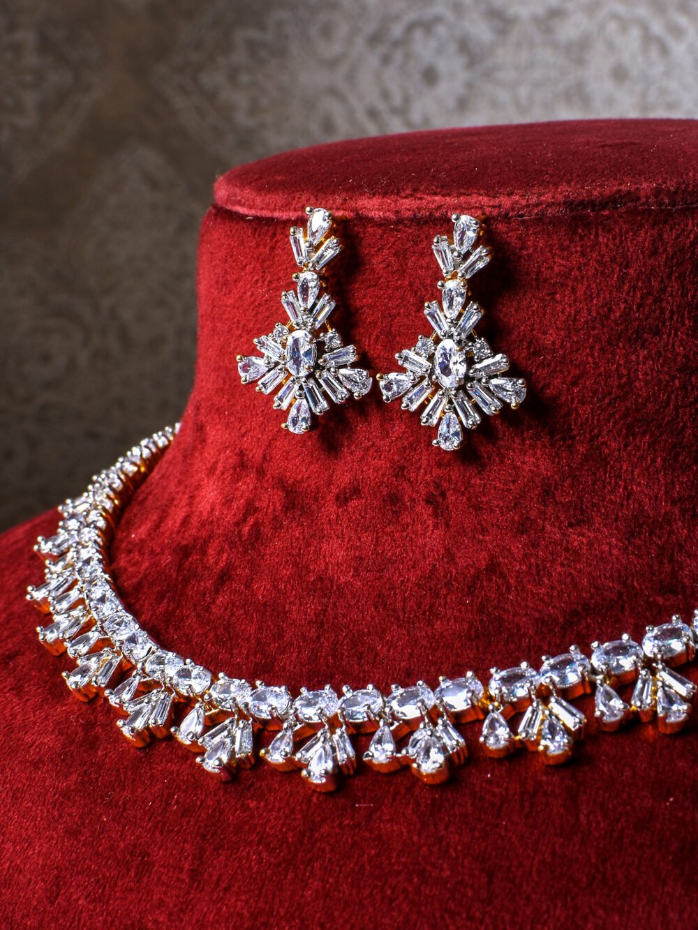 Risha Diamond Necklace Set - Image 2