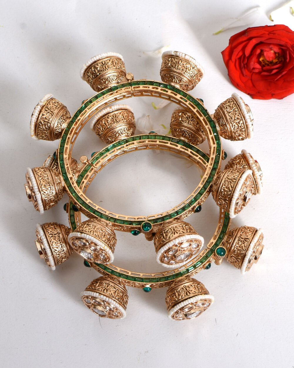 Ryna Polki Pacheli Bangles - Image 3