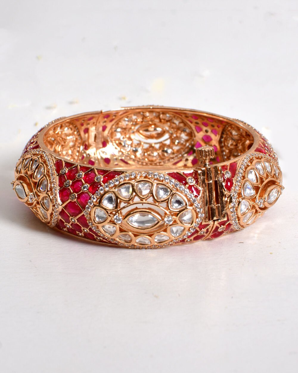 Ihina Polki Bangles (Ruby) - Image 4