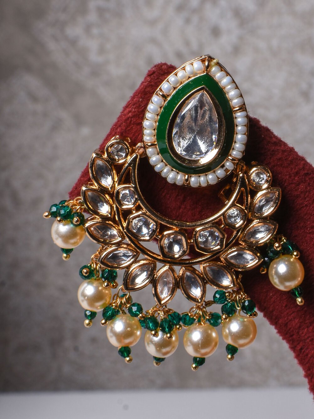 Bharavi Polki Bridal Necklace Set - Image 5