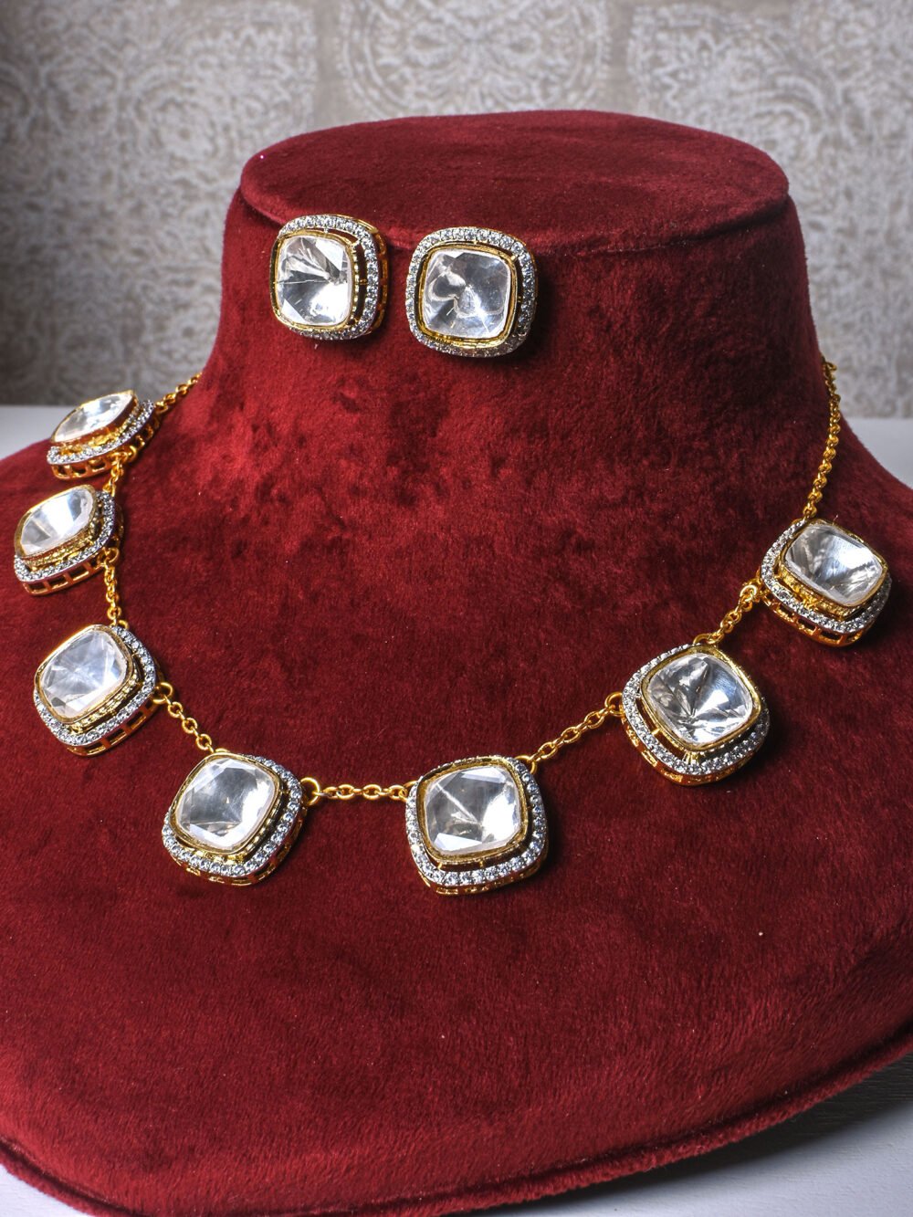 Aashvi Polki Necklace Set - Image 2