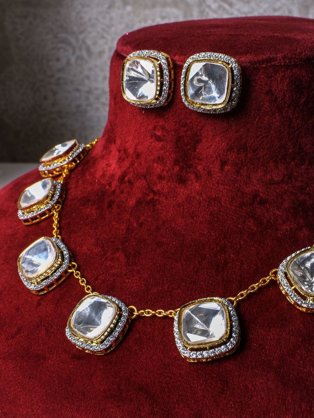 Aashvi Polki Necklace Set - Image 3