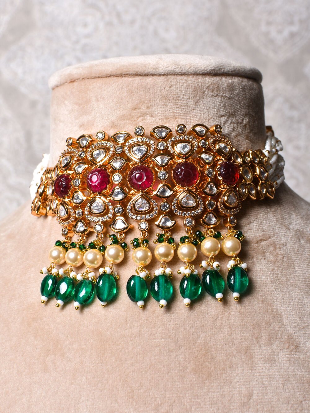 Chhavi Polki Choker Set - Image 3