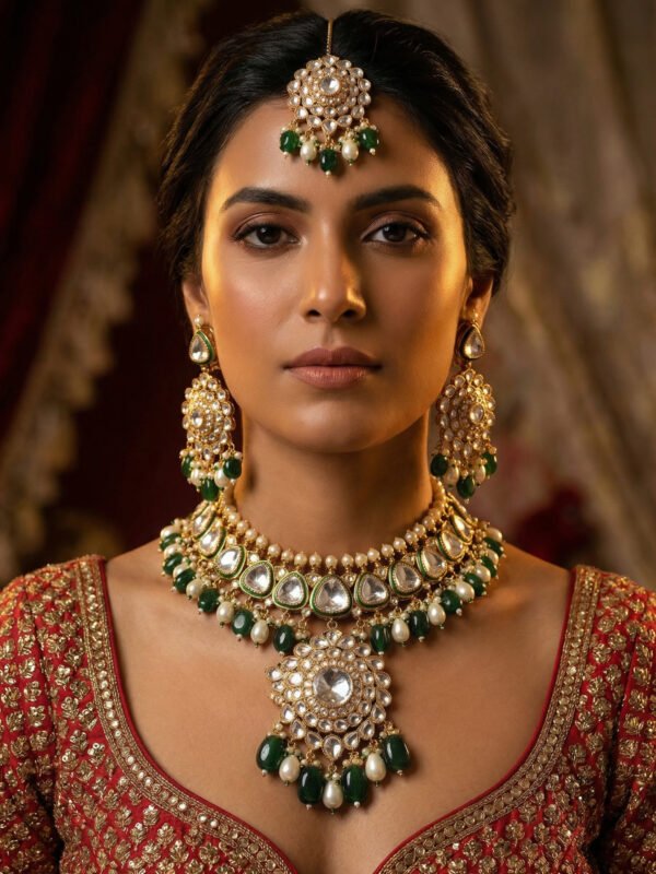 Anusha Polki Bridal Necklace Set