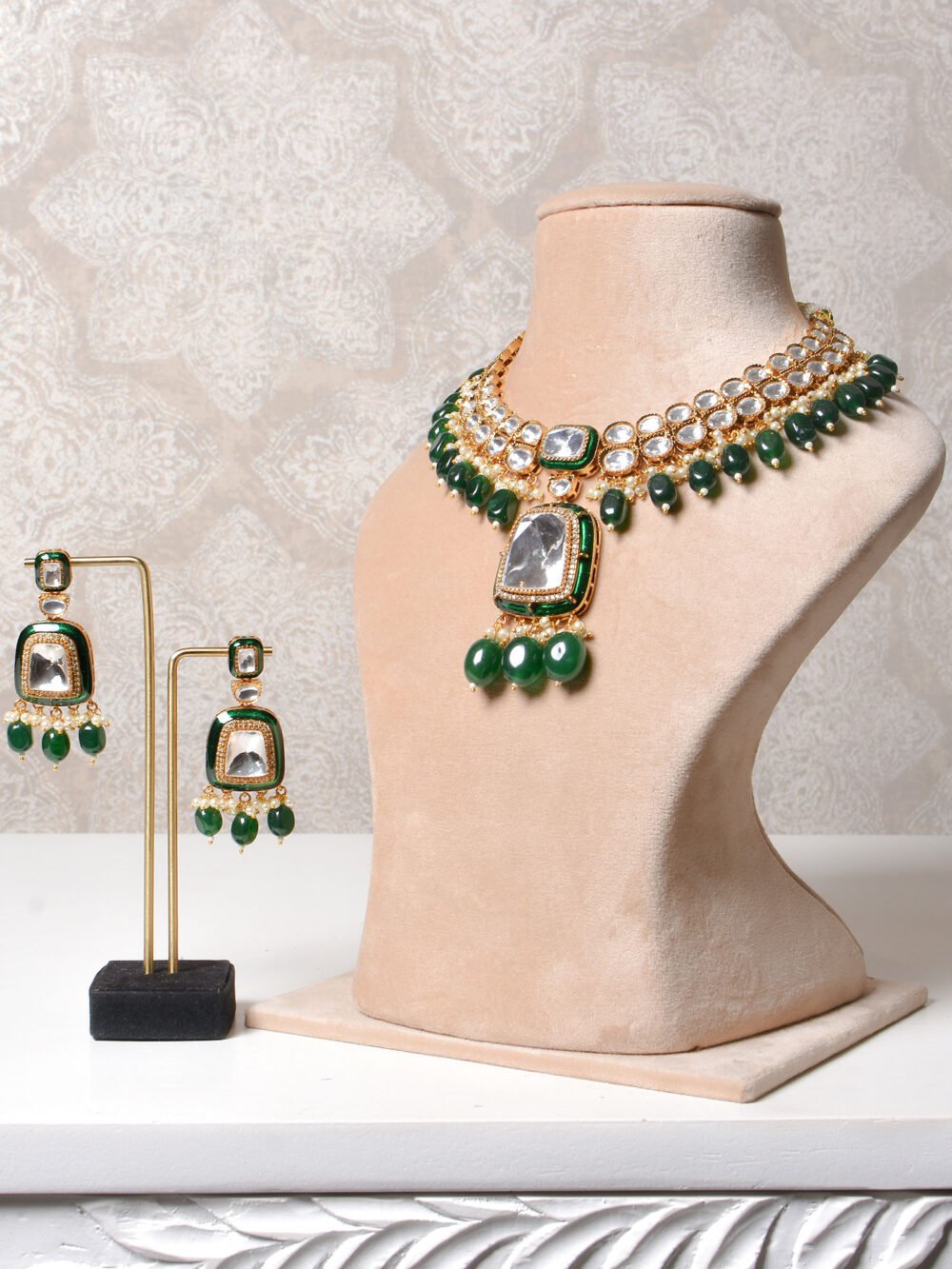 Anvitha Polki Necklace Set - Image 2