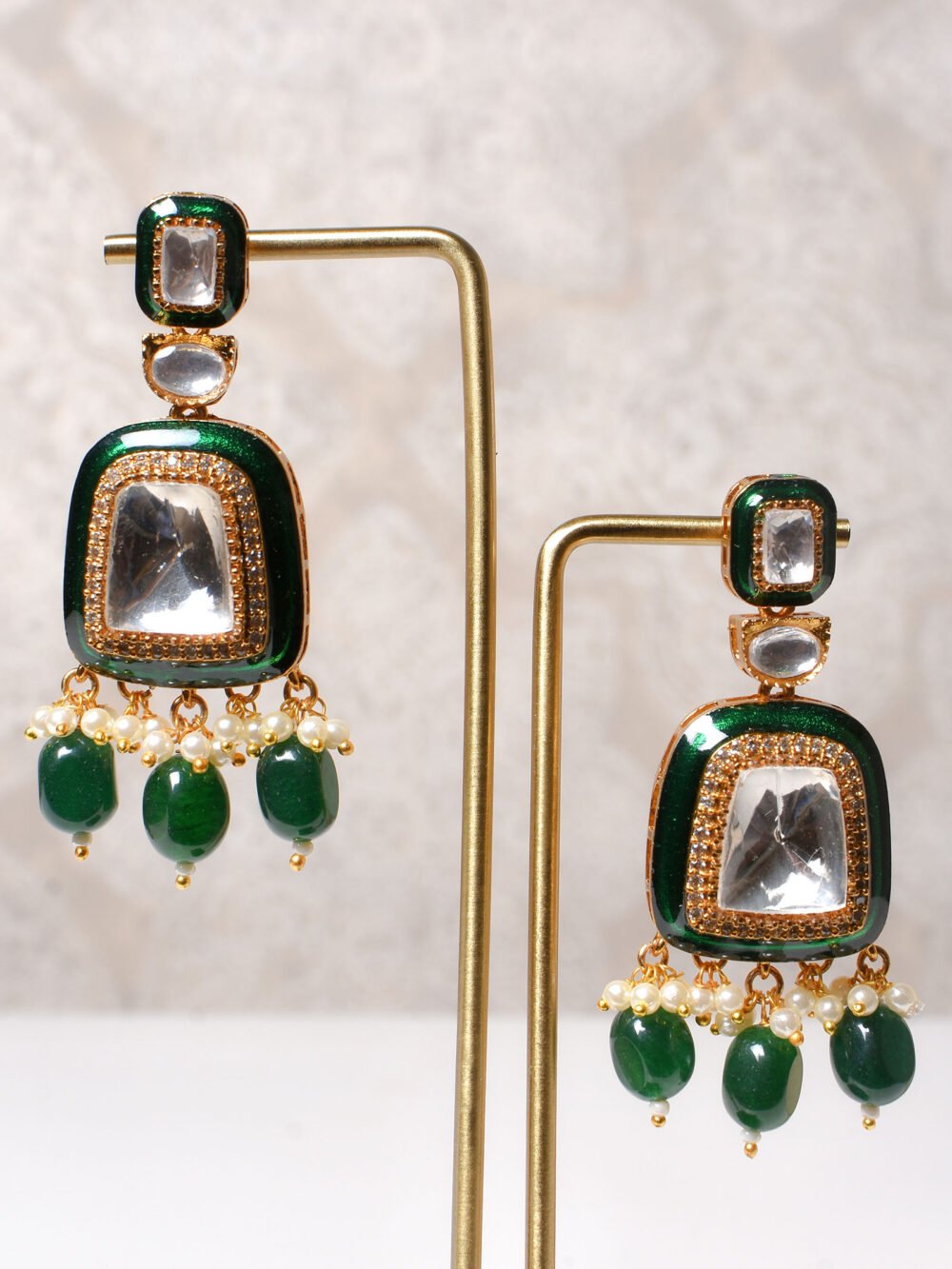 Anvitha Polki Necklace Set - Image 4