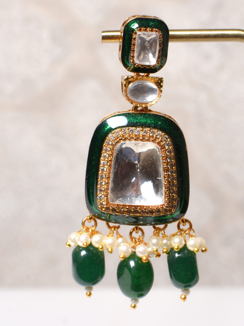 Anvitha Polki Necklace Set - Image 5