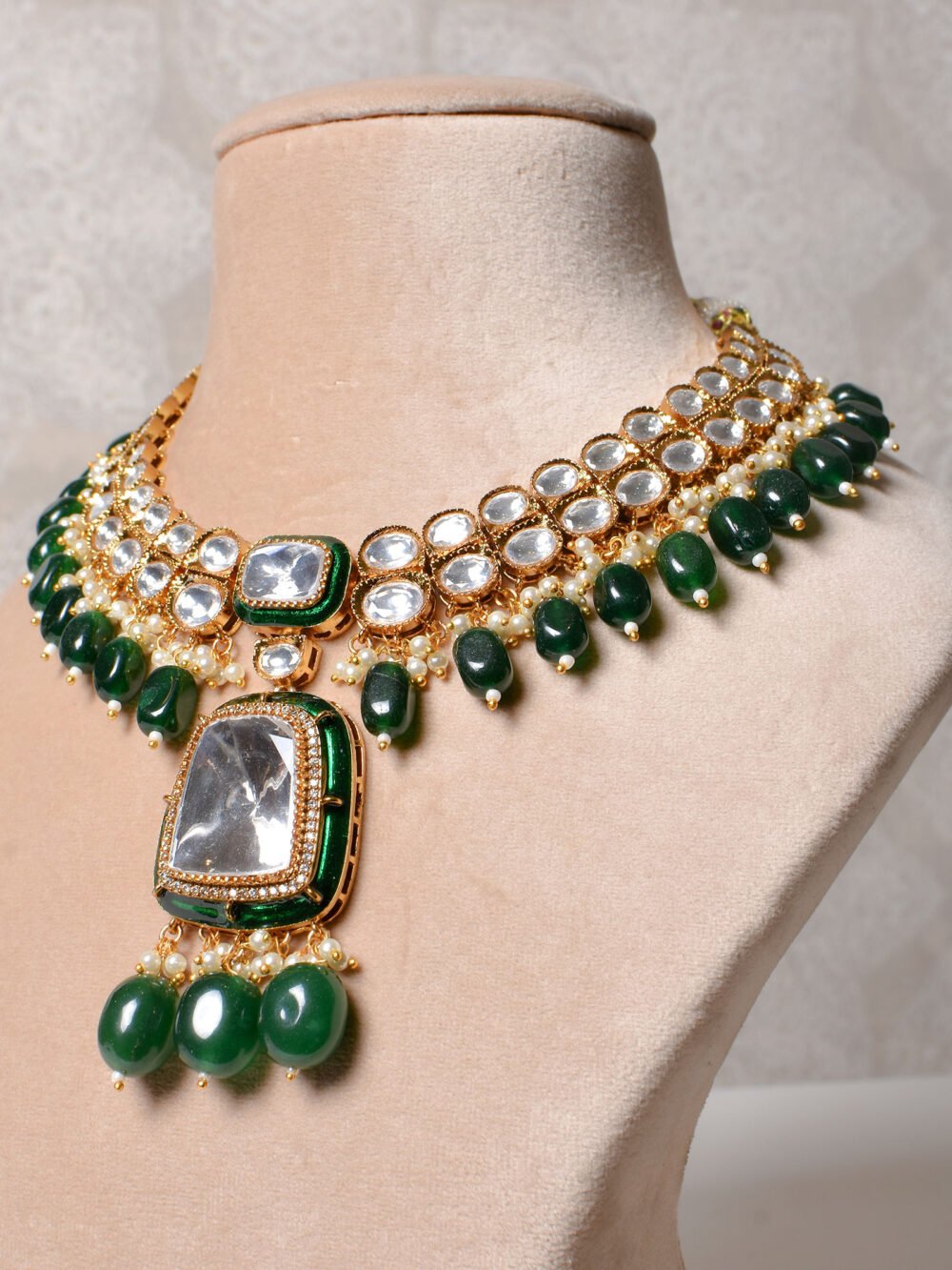 Anvitha Polki Necklace Set - Image 3