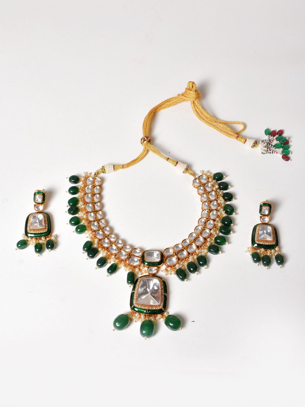Anvitha Polki Necklace Set - Image 8